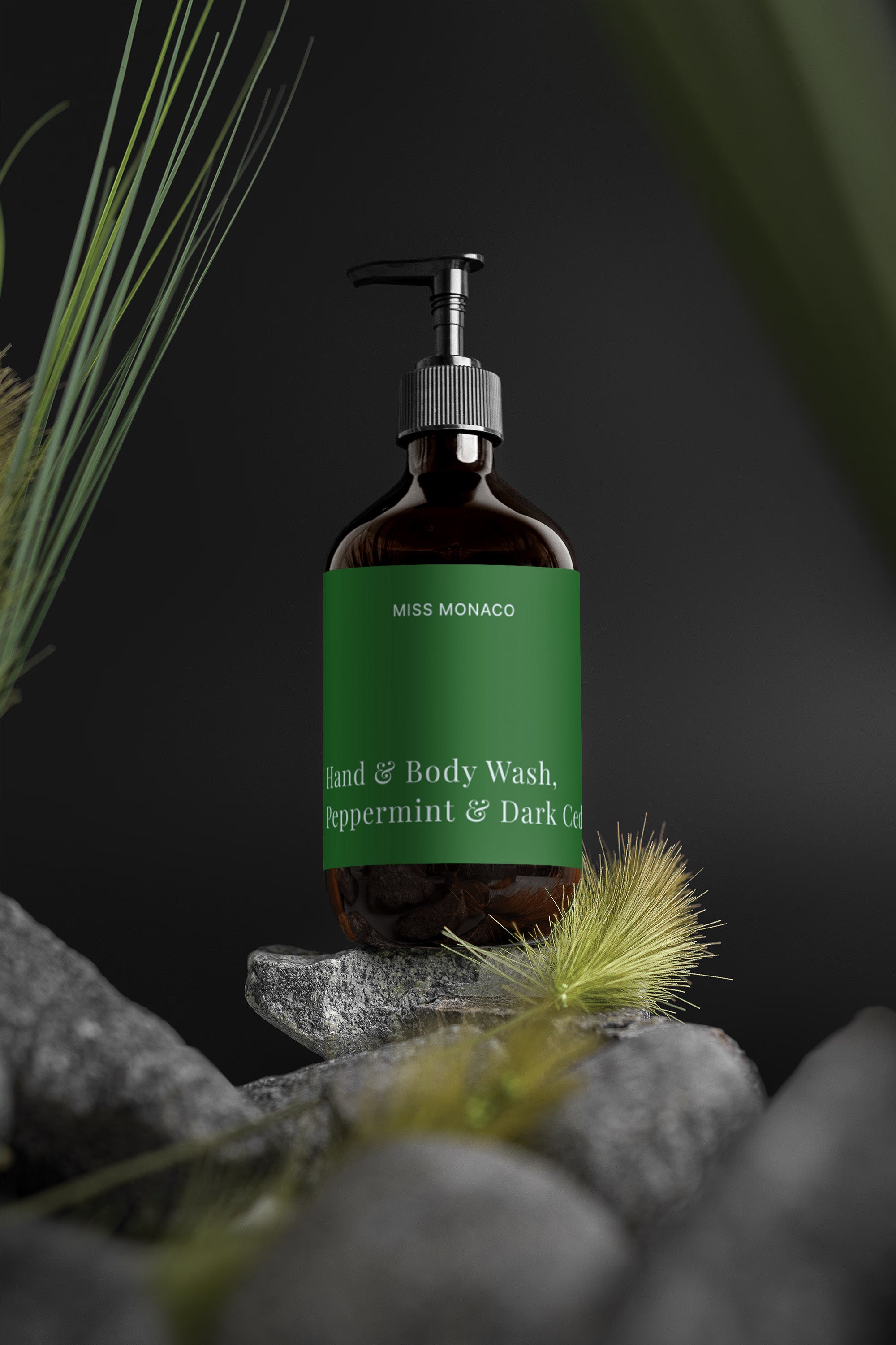 Hand & Body Wash, Peppermint & Dark Cedar