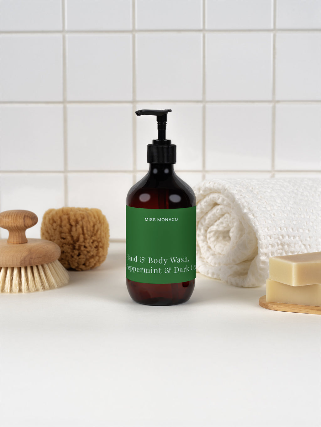 Hand & Body Wash, Peppermint & Dark Cedar